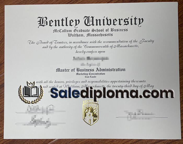 make a fake Bentley University degree