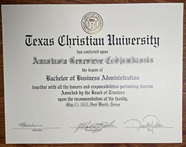 get Texas Christian University certificate