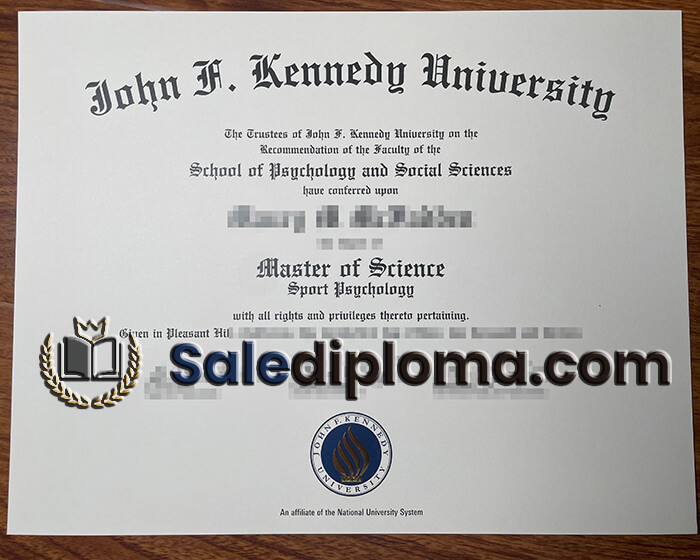 Buy John F. Kennedy University certificate.