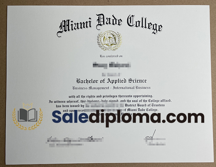 order Miami Dade college degree