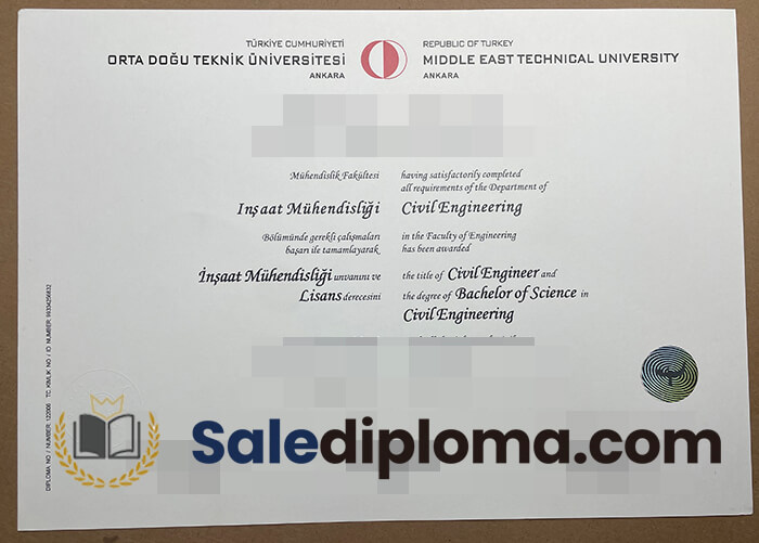 buy Middle East Technical University degree