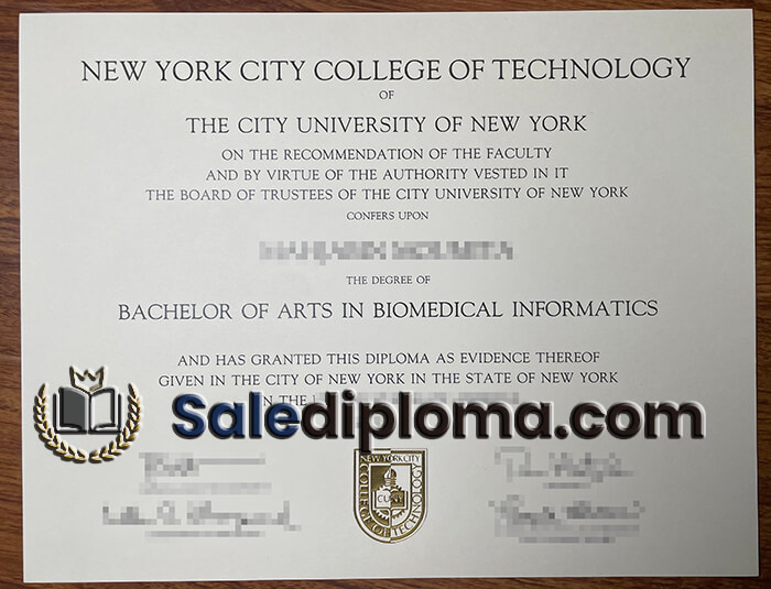 buy New York City College of Technology diploma