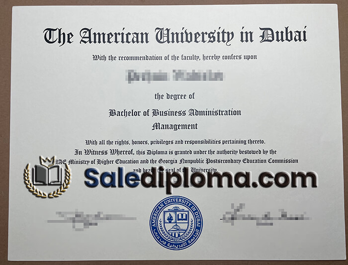 buy fake American University in Dubai diploma