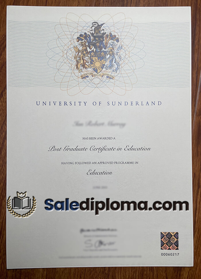 Buy University of sunderland degree.