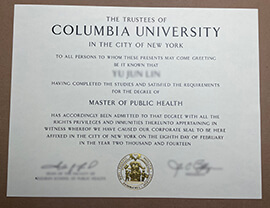 buy Columbia University certificate.