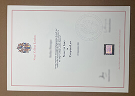 buy King's College London diploma