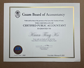 order Guam Board of Accountancy certificate