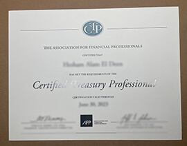 Buy Certified Treasury Professional certificate