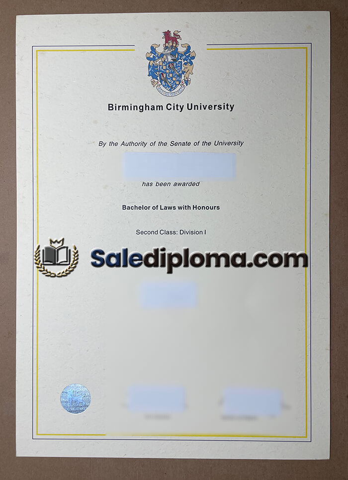 order Birmingham City University diploma