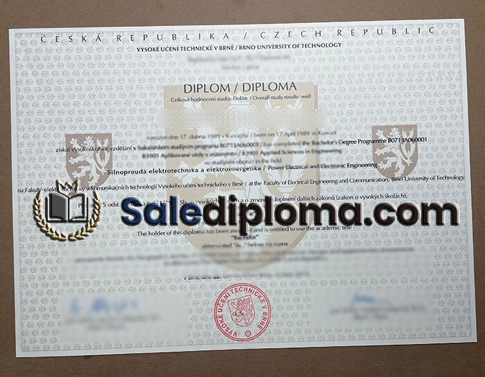 buy Brno University of Technology certificate