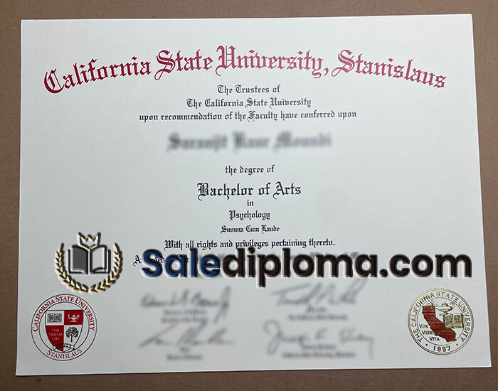 buy California State University Stanislaus certificate