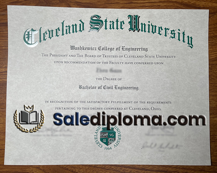 buy Cleveland State University degree.