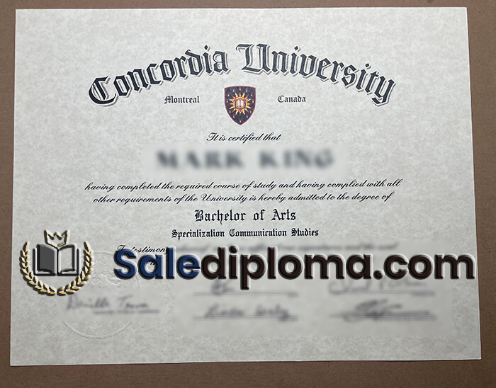 get Concordia College fake certificate