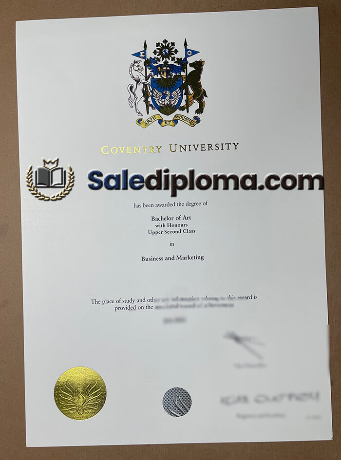 order Coventry University certificate