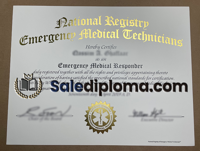 buy Emergency Medical Technicians certificate.