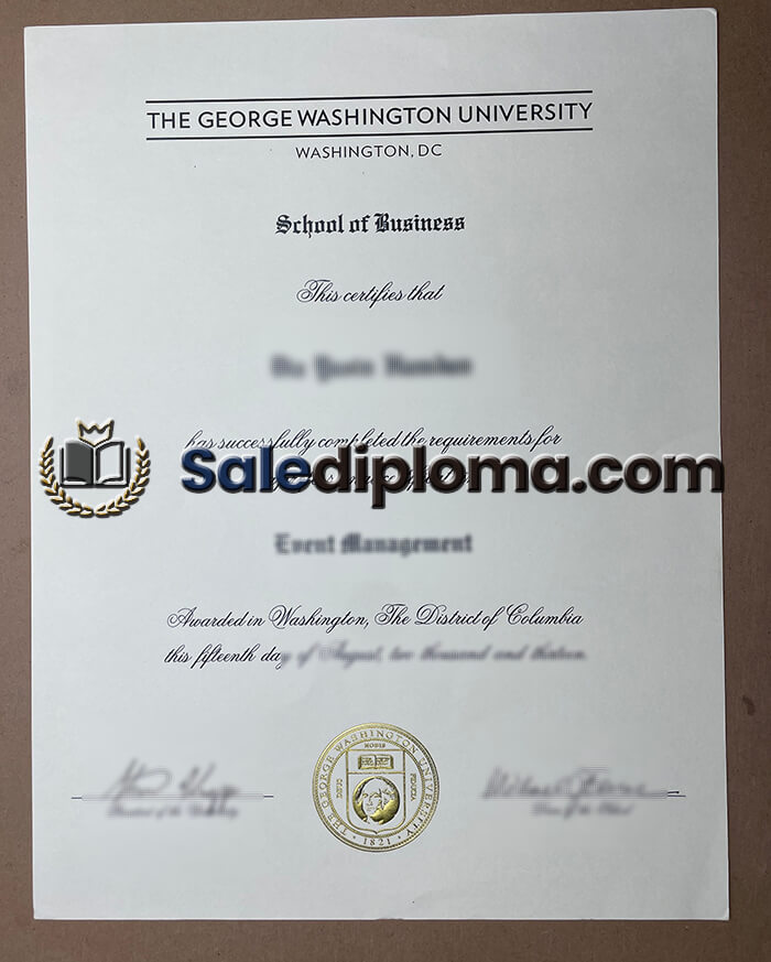 get George Washington University fake diploma