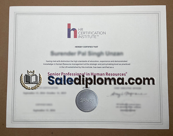 buy Hr Certification Institute certificate.