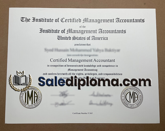 buy Institute of Management Accountants diploma