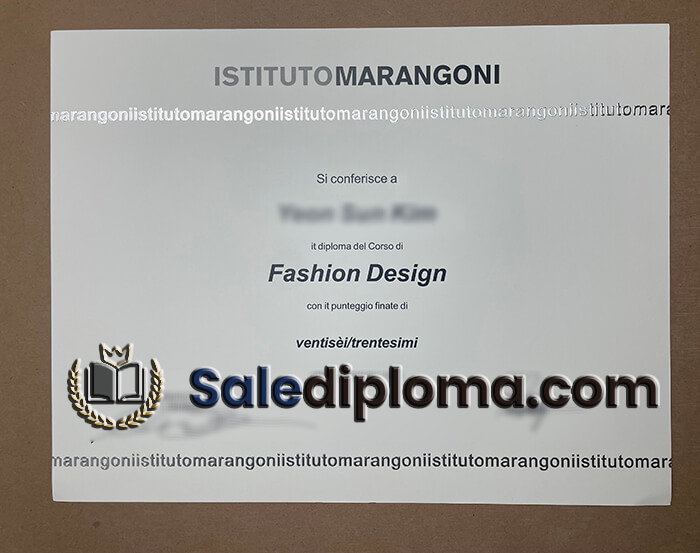 get Istituto Marangoni certificate