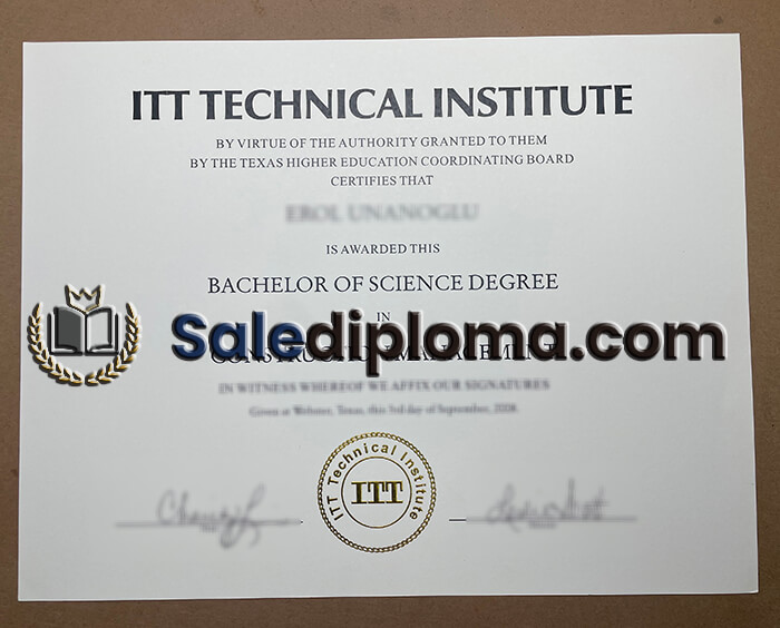 buy Itt Technical Institute certificate