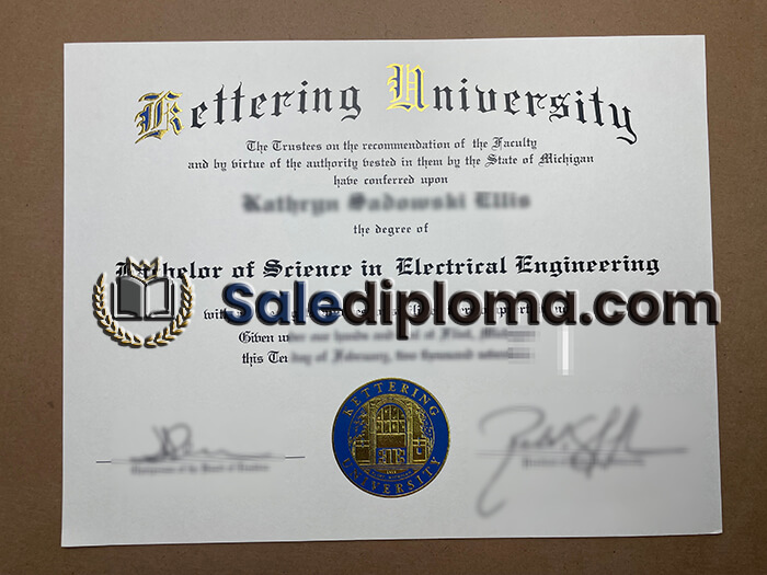 order fake Kettering University certificate