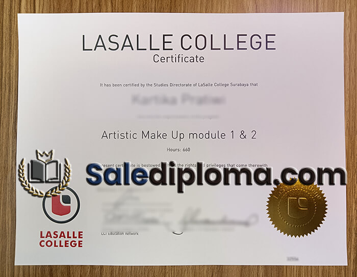 get La Salle College certificate