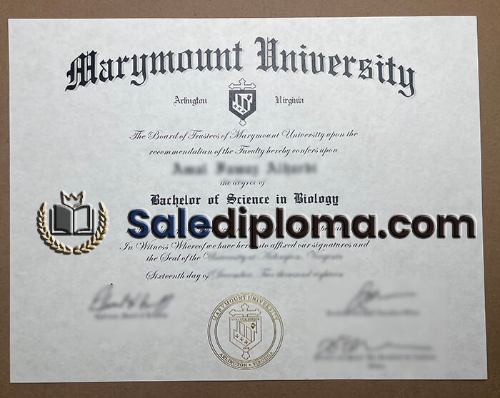 buy Marymount University certificate