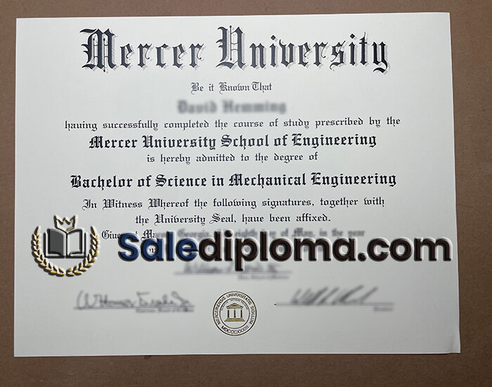 buy fake Mercer University degree