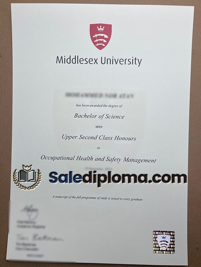 buy fake Middlesex University degree