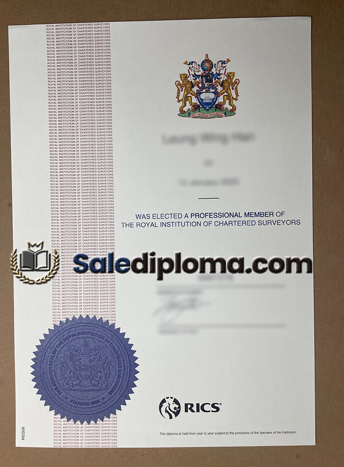buy RICS fake certificate