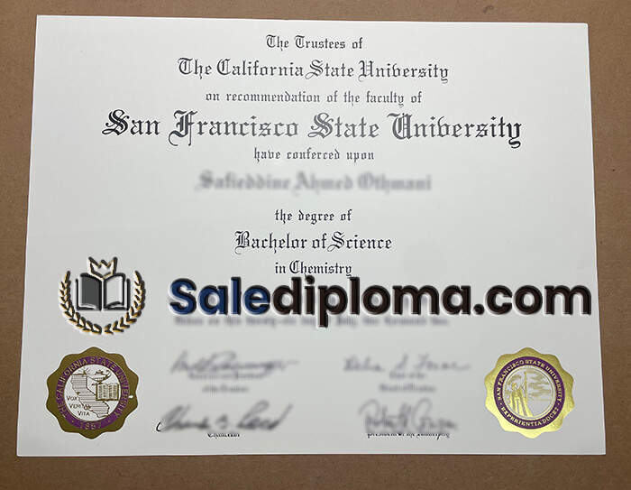 buy San Francisco State University certificate.