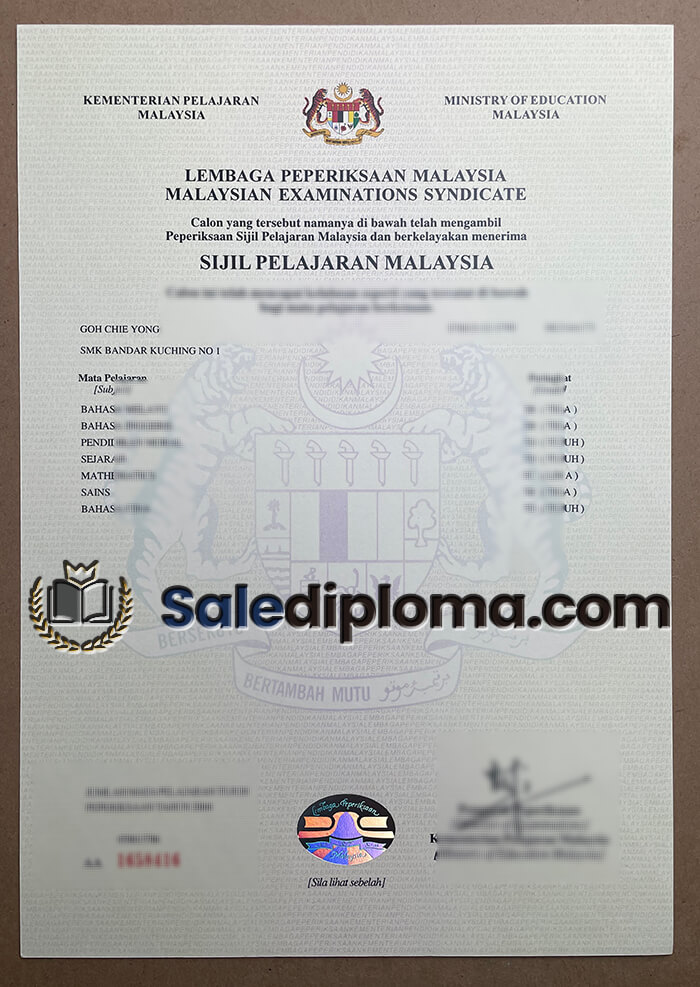 buy Sijil Pelajaran Malaysia diploma.