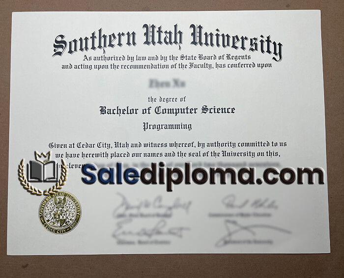 order fake Southern Utah University degree