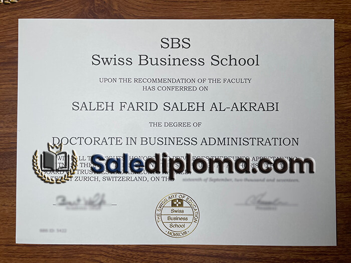 buy Swiss Business School degree.