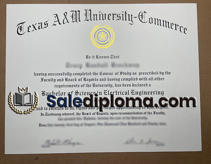 buy Texas A&M University Commercc diploma