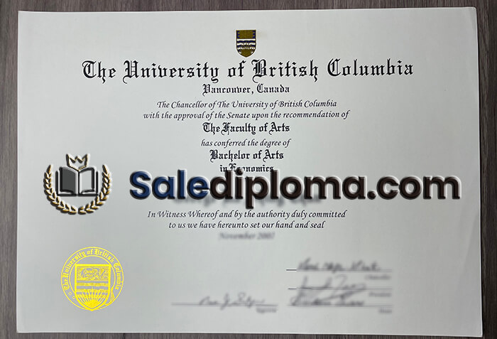 buy The University British Columbia degree.