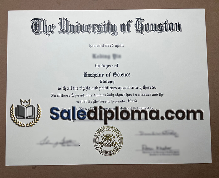 order The University of Houston diploma