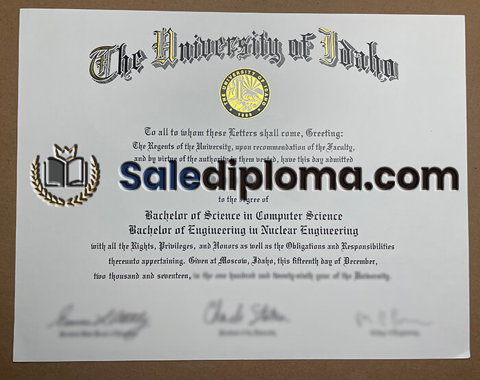 buy The University of Idaho diploma