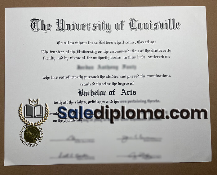 BUY The University of Louisville diploma