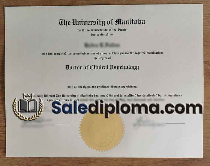 get University OF Manitoba certificate
