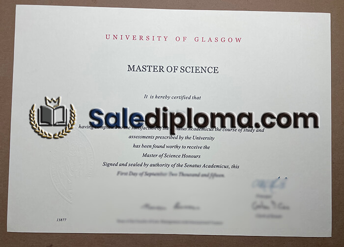 order University of Glasgow fake certificate