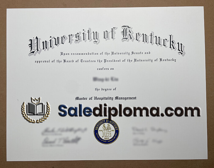 buy University of Kentucky certificate