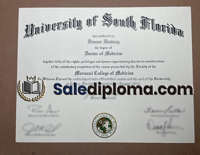 order fake University of South Florida diploma