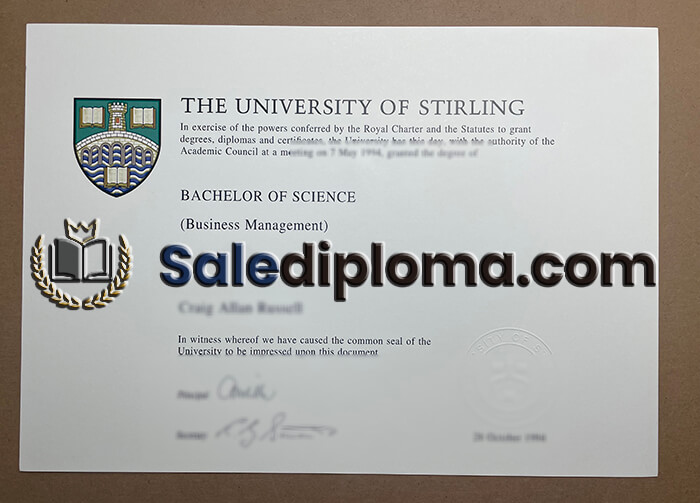 get University of Stirling certificate