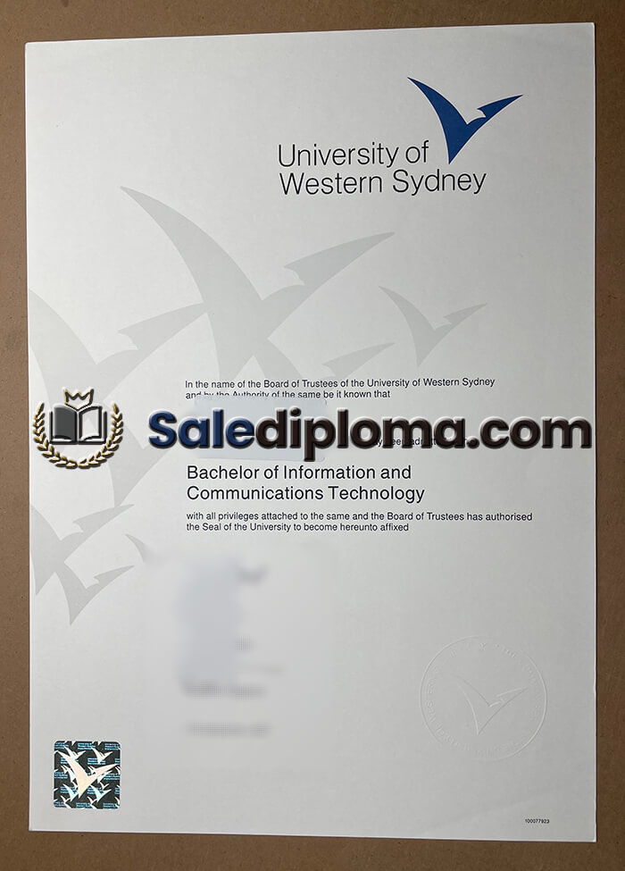 buy University of Western Sydney diploma