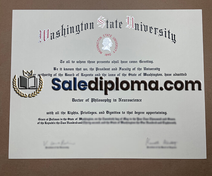 order fake Washington State University certificate