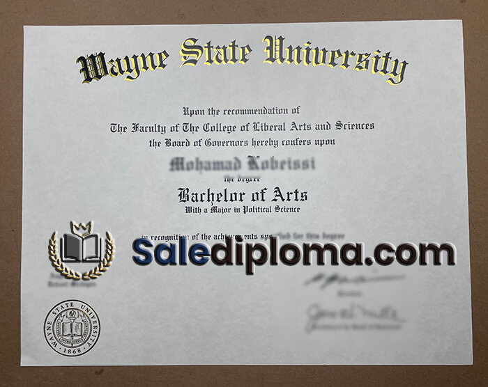 buy Wayne State University diploma
