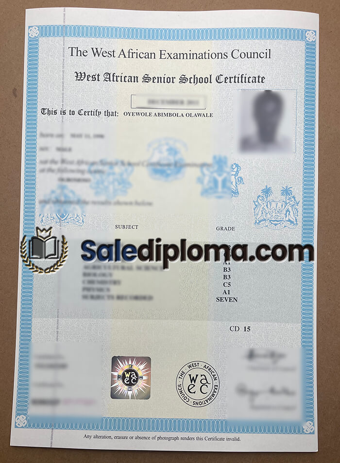 buy West AFrican Examinations Council certificate