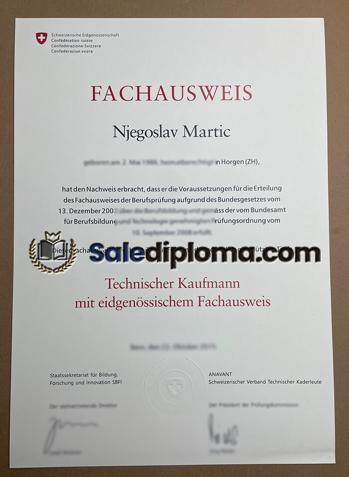 Get Swiss qualification certificate