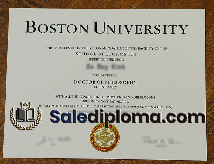 order Boston University certificate